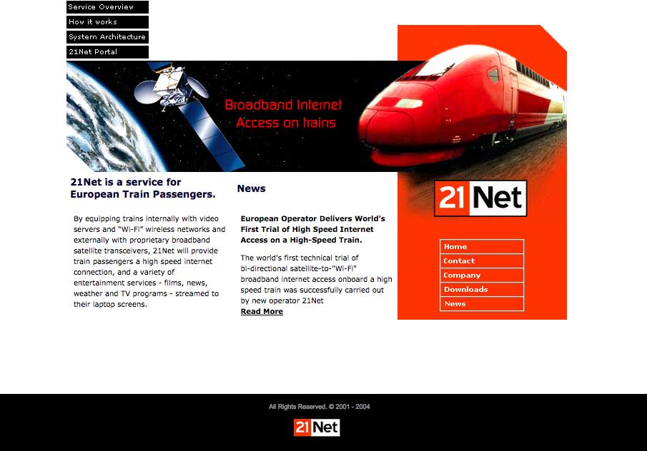 21Net website design