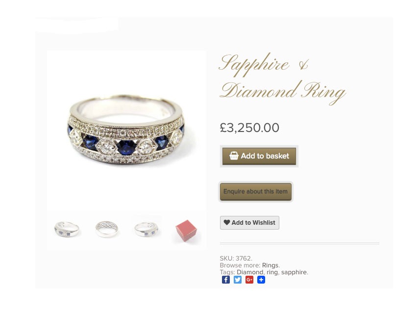 Mark Parkhouse jewellery ring product page