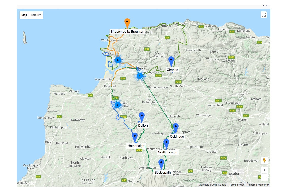 Tarka Trail routes map