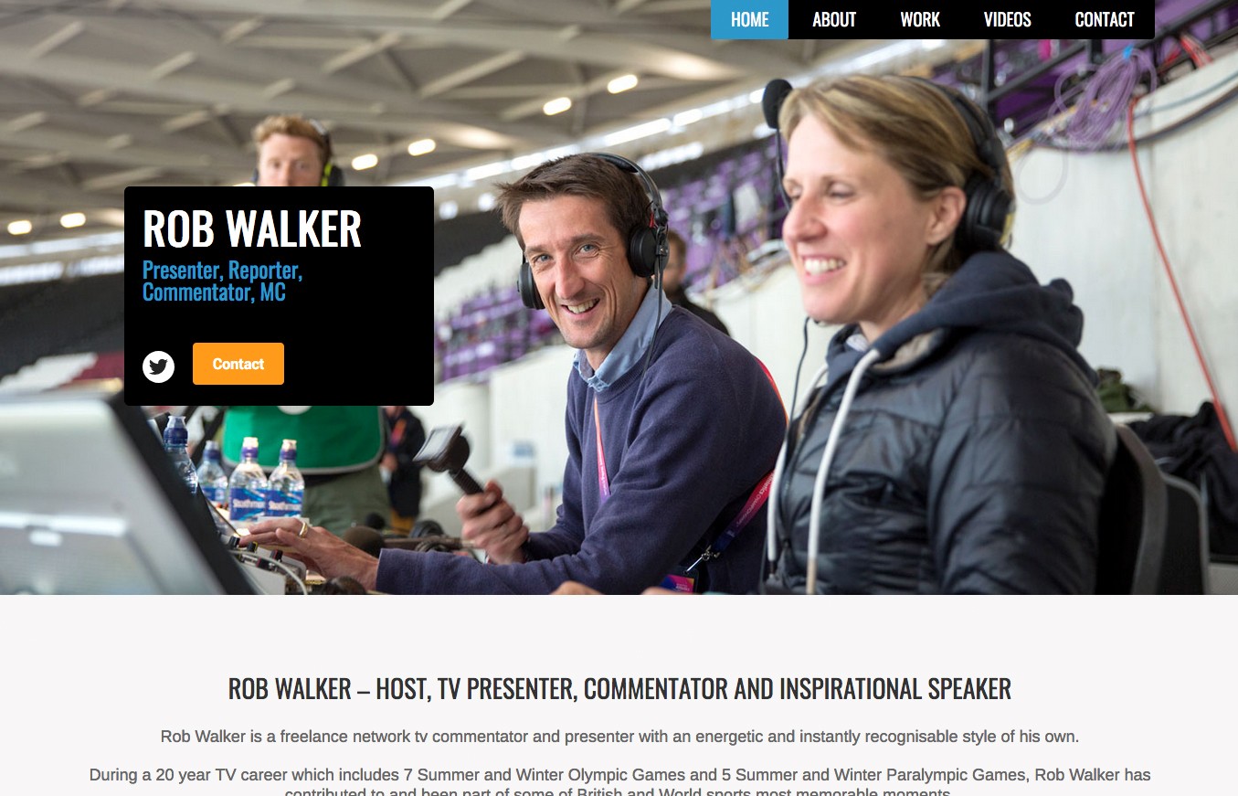 Rob Walker TV Presenter website